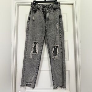 Distressed jeans